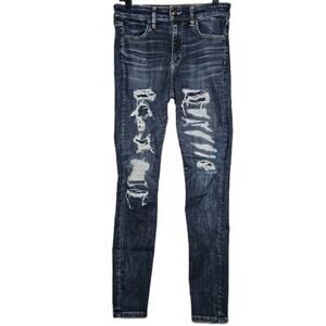 American Eagle Outfitters Super Stretch Skinny Blue Jeans Women's size 8